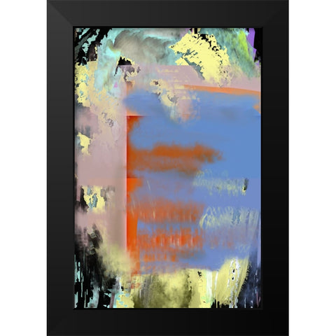 Deep Blue Black Modern Wood Framed Art Print by Silva, Dpaulinos