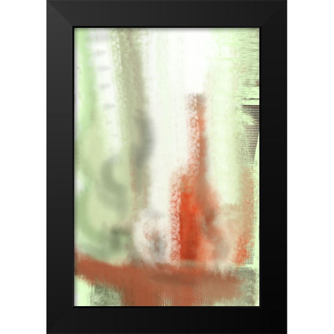 Red Bottle Black Modern Wood Framed Art Print by Silva, Dpaulinos