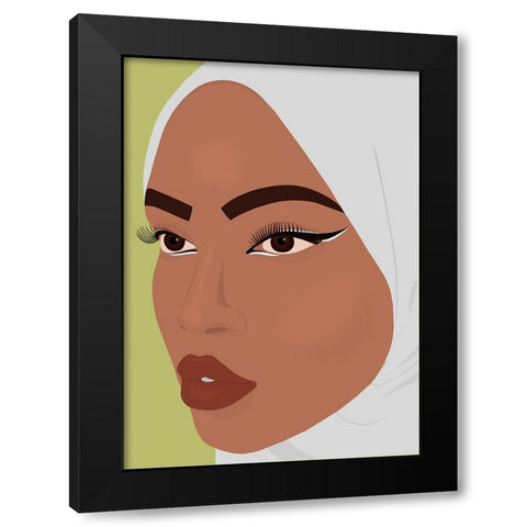 Cat Eyes Black Modern Wood Framed Art Print with Double Matting by Rodrigues, Sabrina