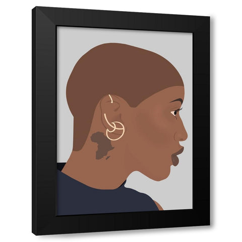 Beautiful Africa Black Modern Wood Framed Art Print with Double Matting by Rodrigues, Sabrina