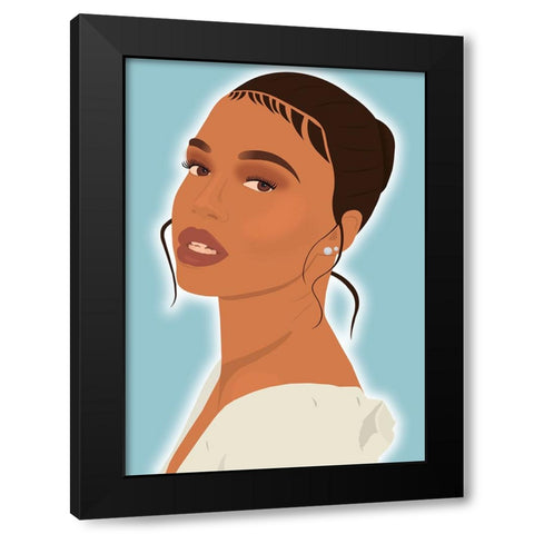 Dazzling Eyes Black Modern Wood Framed Art Print with Double Matting by Rodrigues, Sabrina