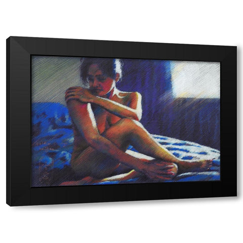 Golden Orange - 29-11-22 Black Modern Wood Framed Art Print with Double Matting by Akkers, Corne