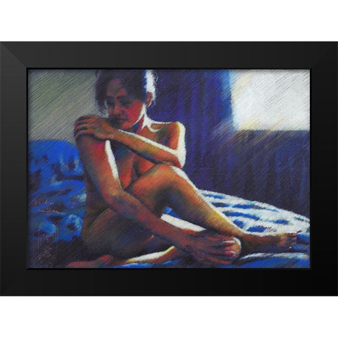 Golden Orange - 29-11-22 Black Modern Wood Framed Art Print by Akkers, Corne