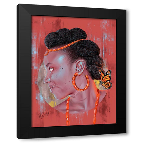 African Beauty Black Modern Wood Framed Art Print by Oladapo, Ojenike