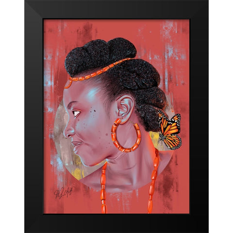 African Beauty Black Modern Wood Framed Art Print by Oladapo, Ojenike