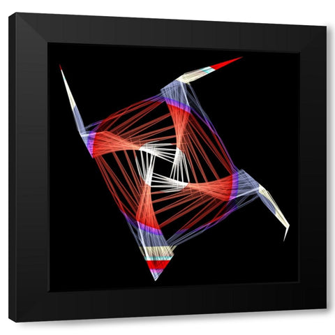 Handshakes Black Modern Wood Framed Art Print by Mystic Number