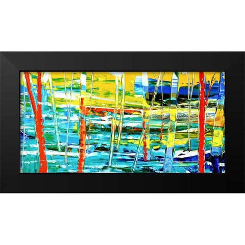 Nature City Black Modern Wood Framed Art Print by Belickiene, Julija