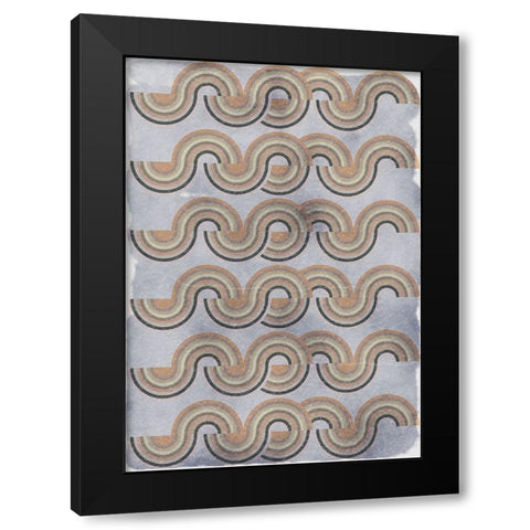 Psycho rainbow Black Modern Wood Framed Art Print with Double Matting by Elmoudden, Omar