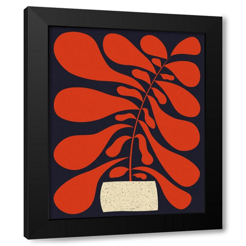 Lazy Plant #1 Black Modern Wood Framed Art Print by Galitsyna, Alisa