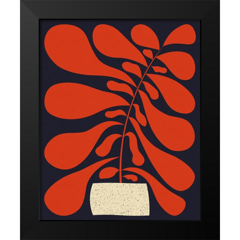 Lazy Plant #1 Black Modern Wood Framed Art Print by Galitsyna, Alisa