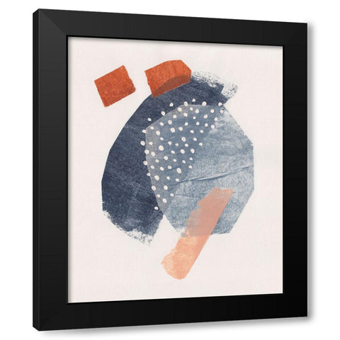 Five Shapes #1 Black Modern Wood Framed Art Print with Double Matting by Galitsyna, Alisa