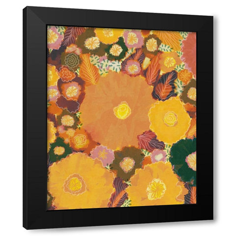 Magic Garden Black Modern Wood Framed Art Print by Galitsyna, Alisa
