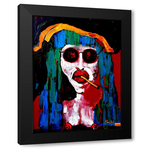 Richard Black Modern Wood Framed Art Print with Double Matting by Belickiene, Julija