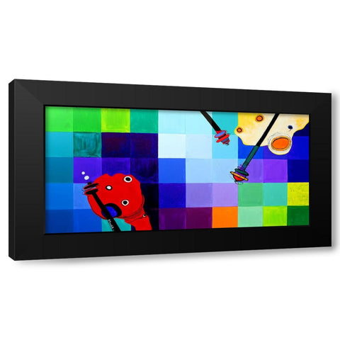 April Black Modern Wood Framed Art Print with Double Matting by Belickiene, Julija