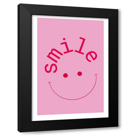 Smile Black Modern Wood Framed Art Print with Double Matting by Ortiz, Sergio
