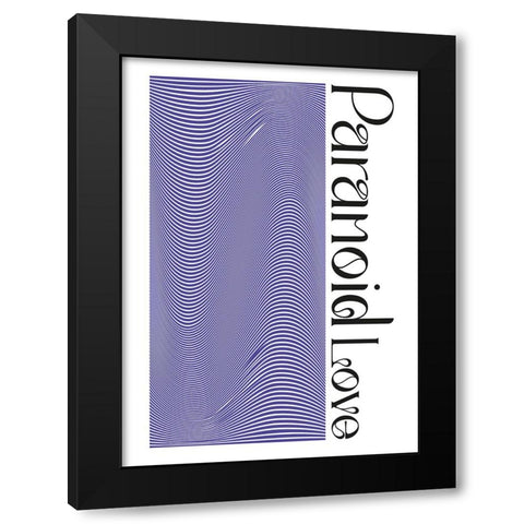 Love Black Modern Wood Framed Art Print by Ortiz, Sergio