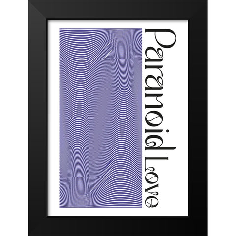 Love Black Modern Wood Framed Art Print by Ortiz, Sergio