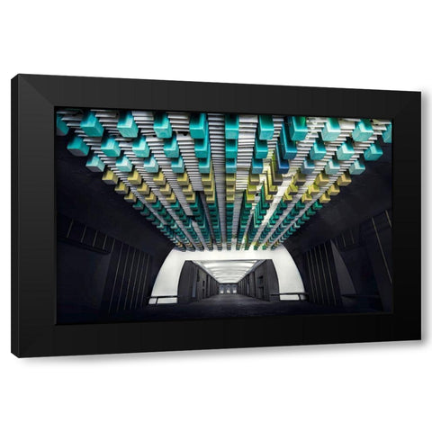 Nafplion Pallas Black Modern Wood Framed Art Print by T, Nico