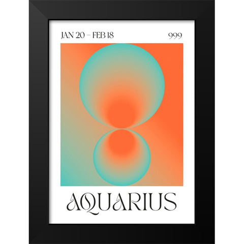 Aquarius Black Modern Wood Framed Art Print by Castillo, Valeria