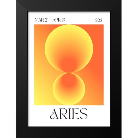 Aries Black Modern Wood Framed Art Print by Castillo, Valeria