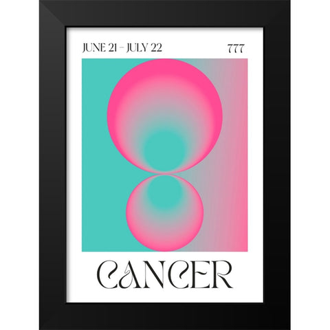 Cancer Black Modern Wood Framed Art Print by Castillo, Valeria