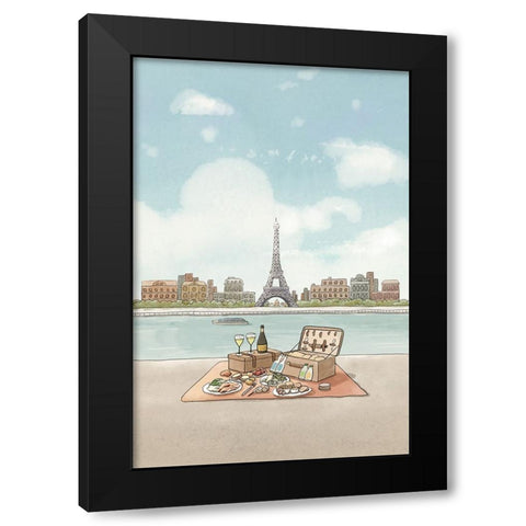 Paris Black Modern Wood Framed Art Print by Thai, Xuan