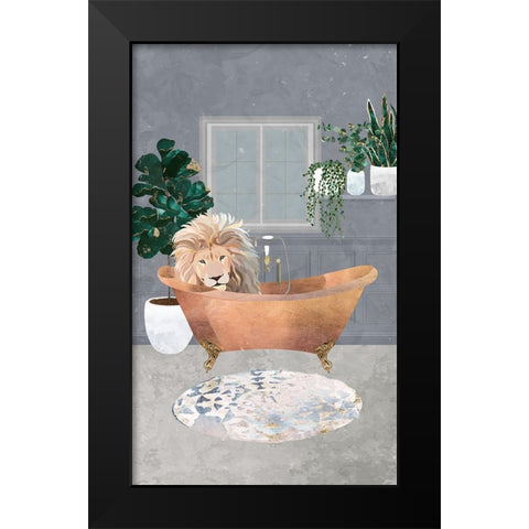 Leo Lion in Copper Bath Black Modern Wood Framed Art Print by Manovski, Sarah