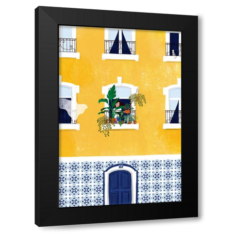 Lisbon Black Modern Wood Framed Art Print with Double Matting by Tomljanovic, Maja