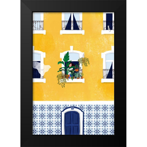 Lisbon Black Modern Wood Framed Art Print by Tomljanovic, Maja