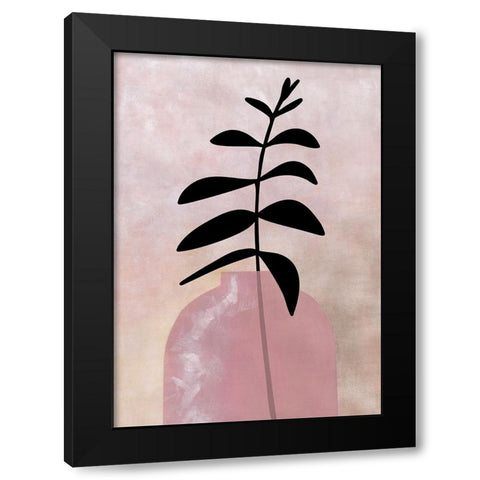Eui vase with leaves Black Modern Wood Framed Art Print with Double Matting by Laiz Blursbyai, Rosana