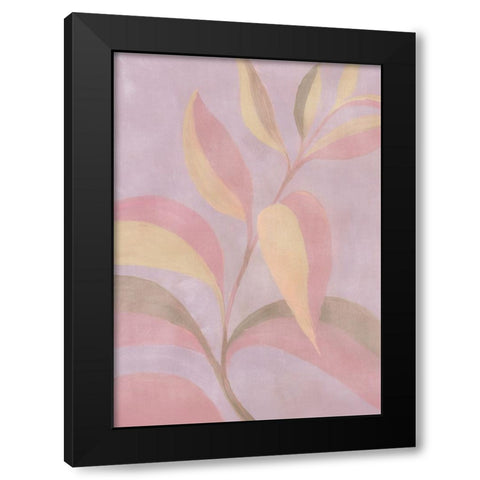 Haneul leaves Black Modern Wood Framed Art Print by Laiz Blursbyai, Rosana