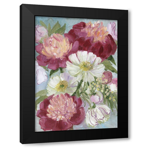 Eleanora painterly florals Black Modern Wood Framed Art Print with Double Matting by Laiz Blursbyai, Rosana