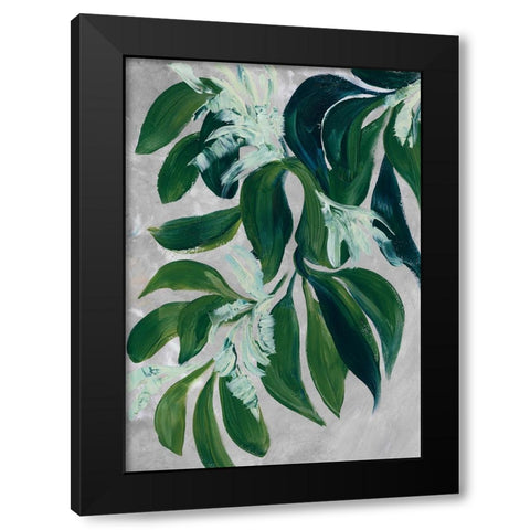 Yoon leaves Black Modern Wood Framed Art Print with Double Matting by Laiz Blursbyai, Rosana