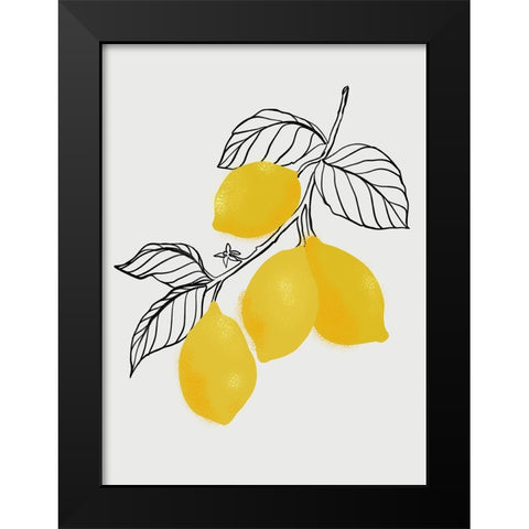 Lamya lemons Black Modern Wood Framed Art Print by Laiz Blursbyai, Rosana