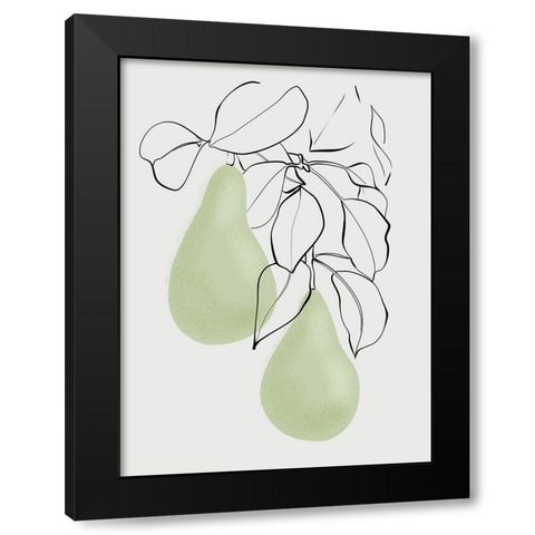 Wen pears Black Modern Wood Framed Art Print with Double Matting by Laiz Blursbyai, Rosana