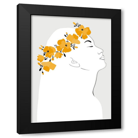 Floal Orly portrait Black Modern Wood Framed Art Print with Double Matting by Laiz Blursbyai, Rosana