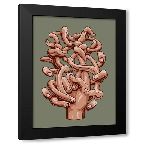 Catching The Housefly Black Modern Wood Framed Art Print with Double Matting by Lawless, Adam