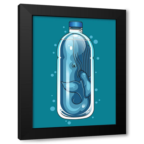 Trapped Black Modern Wood Framed Art Print with Double Matting by Lawless, Adam