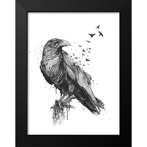 Born to be free Black Modern Wood Framed Art Print by Solti, Balazs