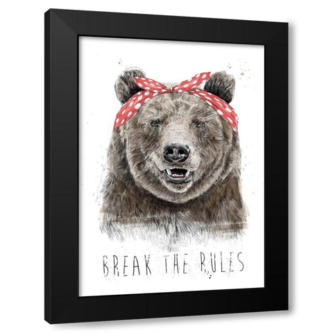 Break the rules Black Modern Wood Framed Art Print by Solti, Balazs