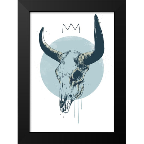 Bull skull Black Modern Wood Framed Art Print by Solti, Balazs