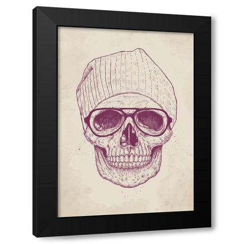 Cool Skull Black Modern Wood Framed Art Print by Solti, Balazs