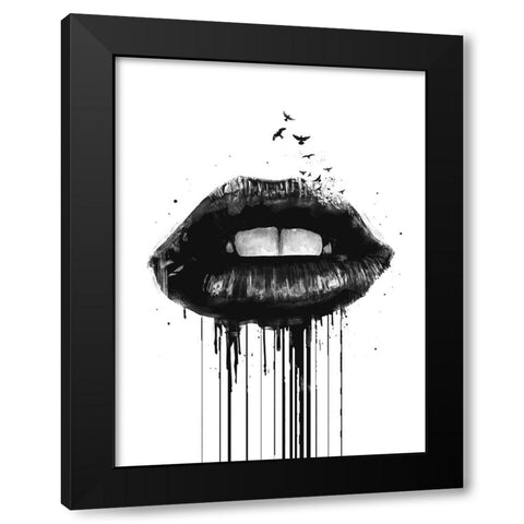 Dead Love Black Modern Wood Framed Art Print with Double Matting by Solti, Balazs