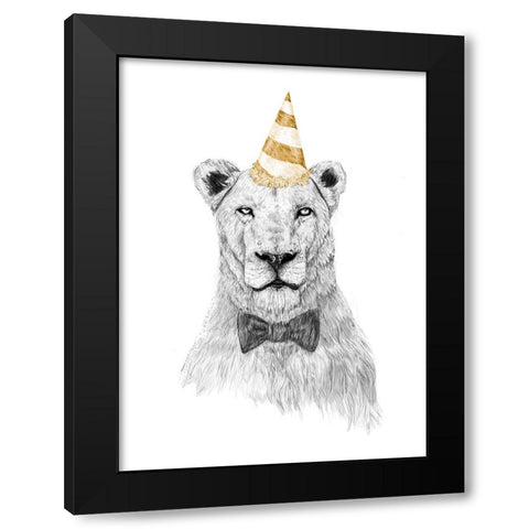 Get the party started Black Modern Wood Framed Art Print by Solti, Balazs