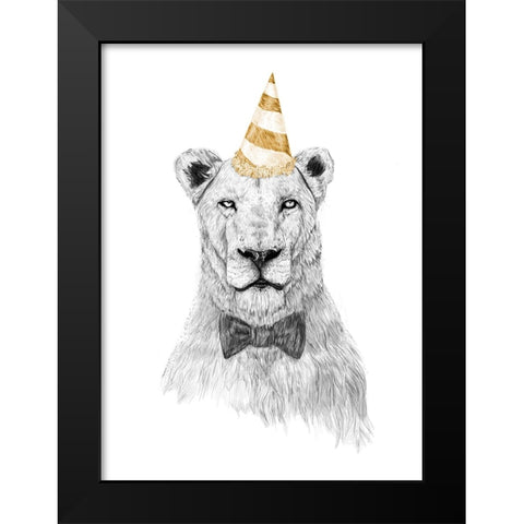 Get the party started Black Modern Wood Framed Art Print by Solti, Balazs