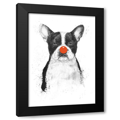 Im not your clown Black Modern Wood Framed Art Print with Double Matting by Solti, Balazs