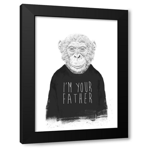 Im your father Black Modern Wood Framed Art Print with Double Matting by Solti, Balazs