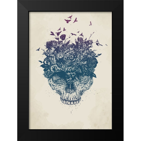 My head is a jungle Black Modern Wood Framed Art Print by Solti, Balazs