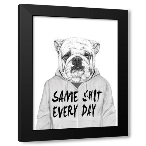 Same shit... Black Modern Wood Framed Art Print by Solti, Balazs