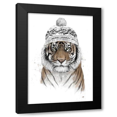 Siberian tiger Black Modern Wood Framed Art Print by Solti, Balazs